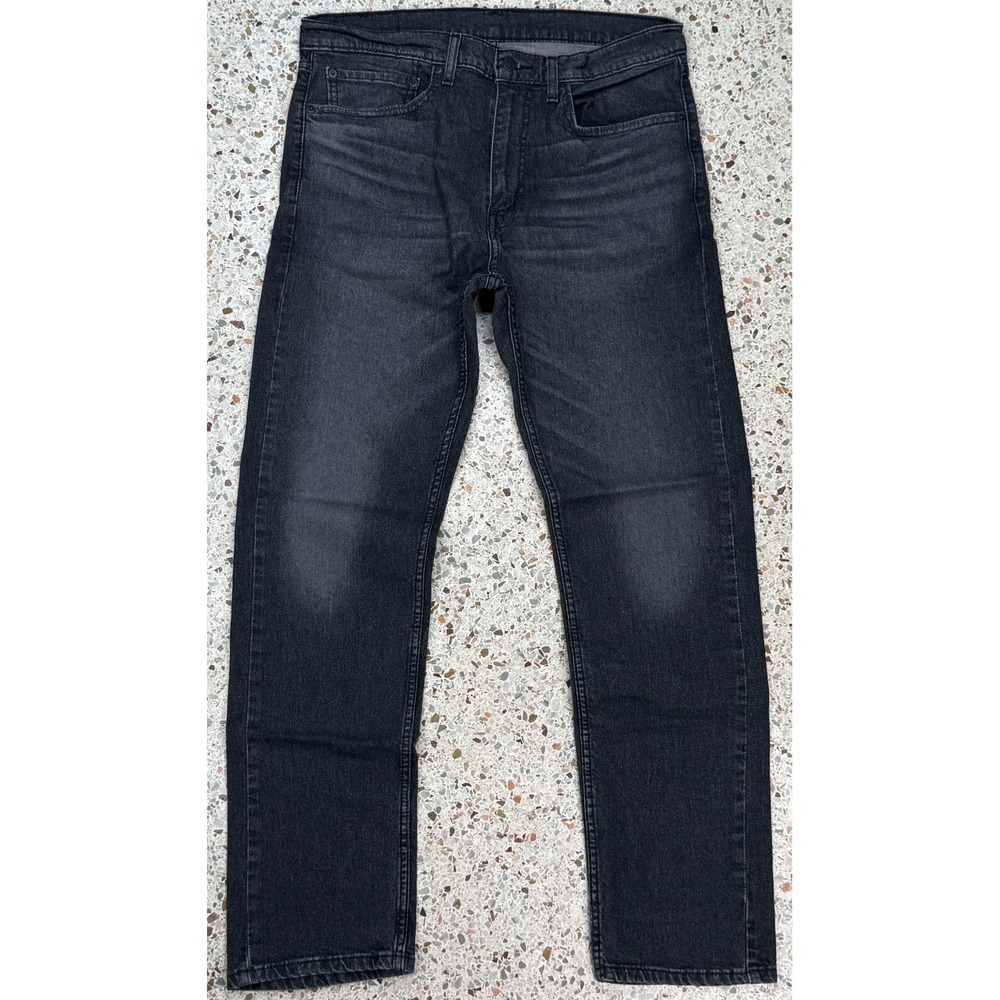 Levi's 505 Men's 5 Pocket Straight Leg Black Denim Jeans Size 34x32